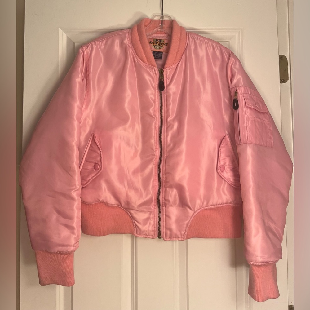 Vintage Pink Flight Bomber Jacket